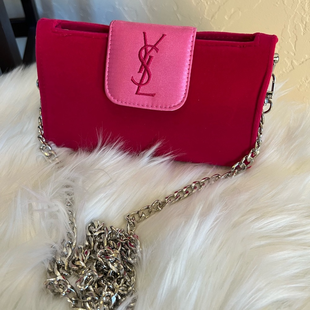 YSL, 💖 NEW VIP, Pink Velvet  Cosmetic clutch/bag